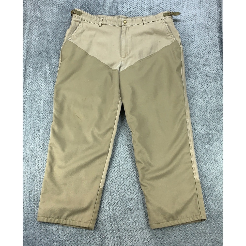 Columbia Pants Men's 44x32 Beige Brown Brush Guard Hunting Outdoors Distressed